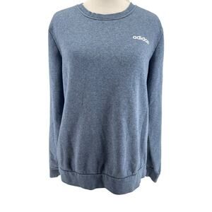 Adidas‎ Women's Blue Essentials Three Stripe Pullover Sweatshirt Size Medium